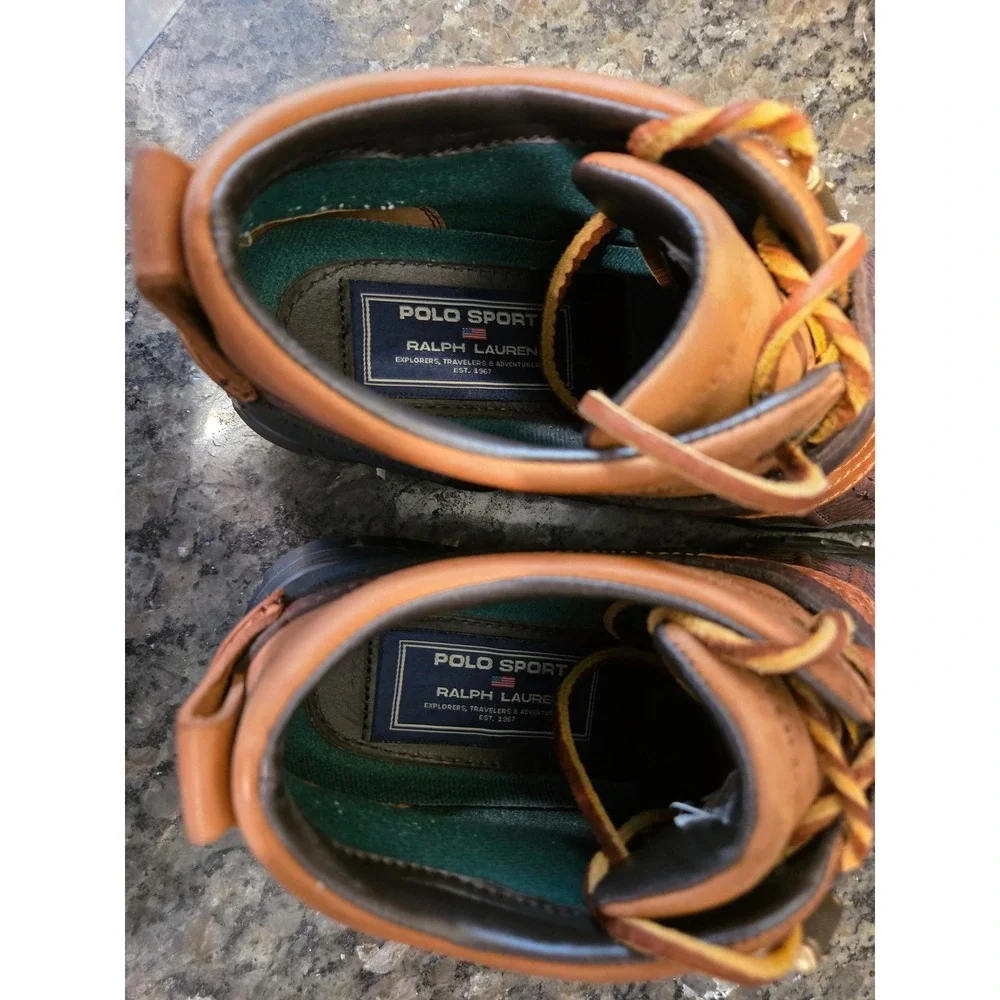 Polo Sport Ralph Lauren Womens Brown Leather Duck Boots Buckle 9B 813975001